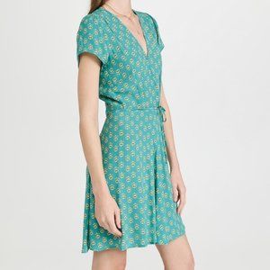 Rolla's Cleo Emmylou Wrap Dress in Teal Size XS preowned orig $109
